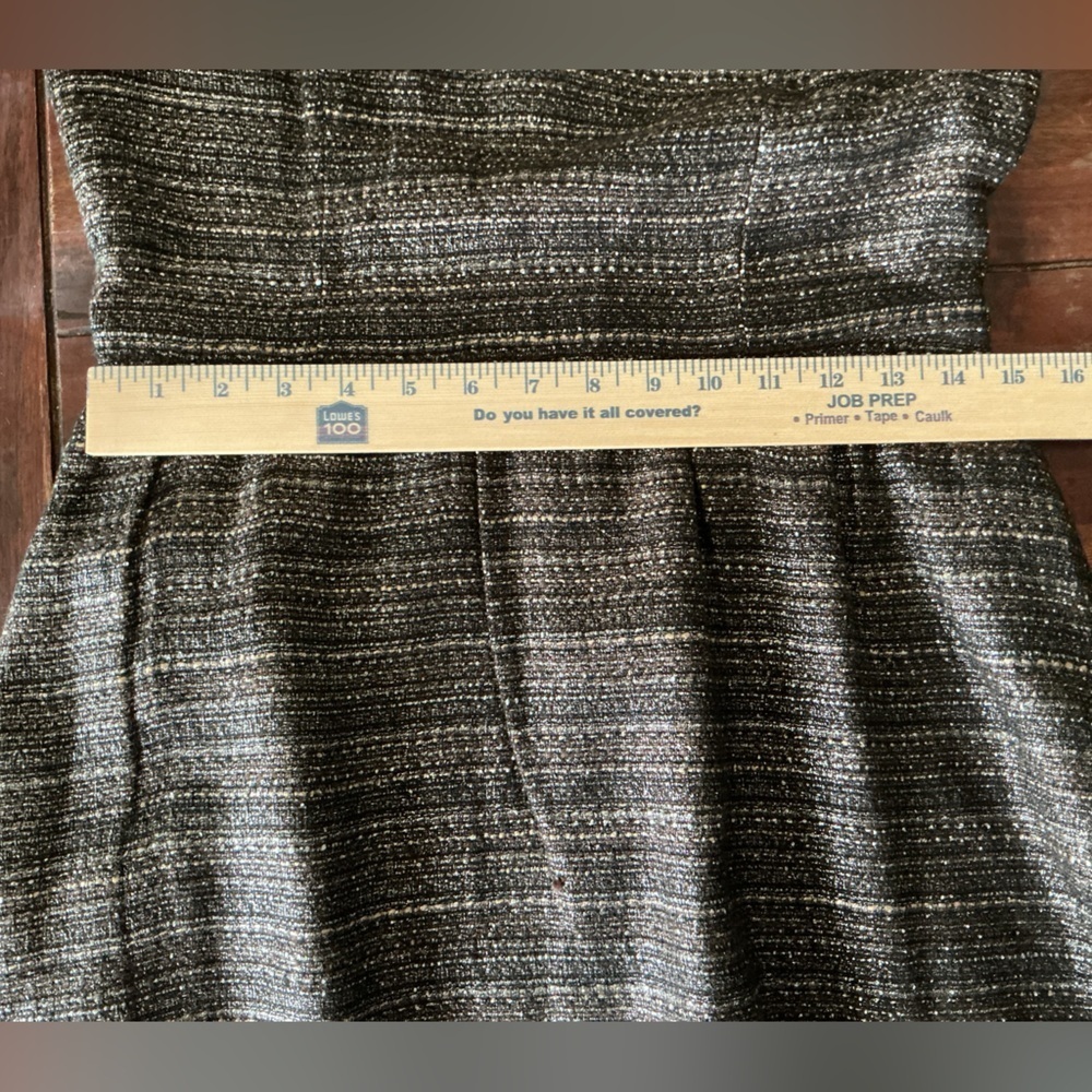 Anthropologie Moulinette Soeurs Metallic Tweed Fit & Flare Dress Size 6 Holiday - Picture 7 of 9